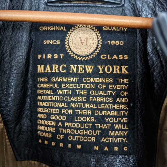 Andrew Marc 100% Genuine Leather Coat Black - Picture 4 of 5